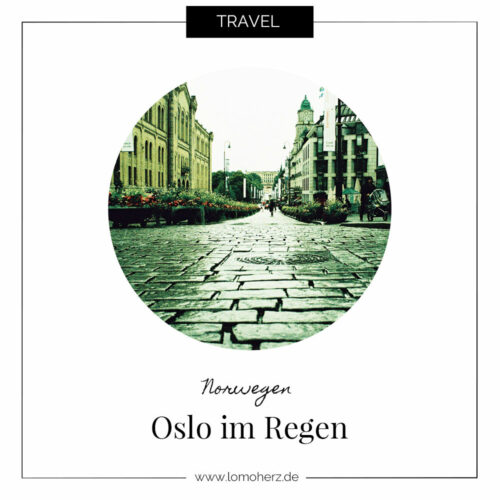 Oslo im Regen Norwegen analog Lomoherz